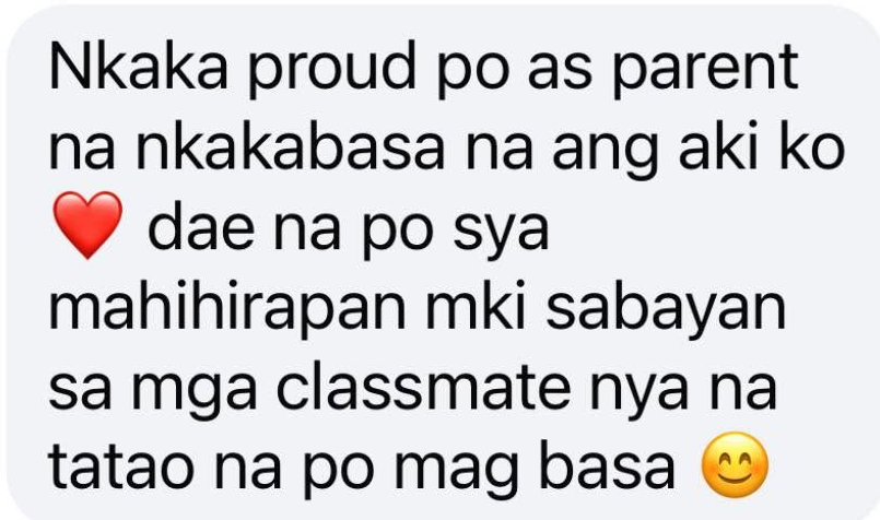 Anonymous parent testimonial